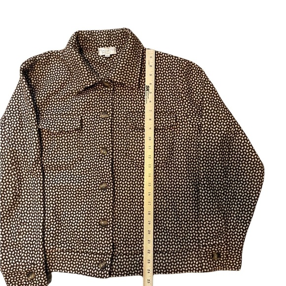 Shannon Ford New York tweed/wool feel. Button down brown/ off white Shacket XL - Picture 4 of 10